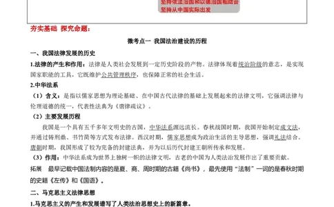 第07课治国理政的基本方式（原卷版）(精讲）_新高考复习资料_2022年新高考资料_2022年高考政治一轮复习讲练测（新教材新高考）