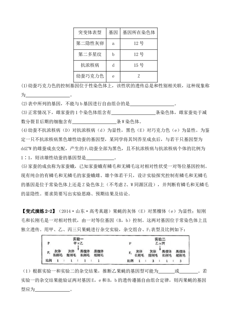 专题07遗传变异（原卷版）_2024年新高考资料_2.2024二轮复习_2024年高考生物二轮热点题型归纳与变式演练（新高考通用）