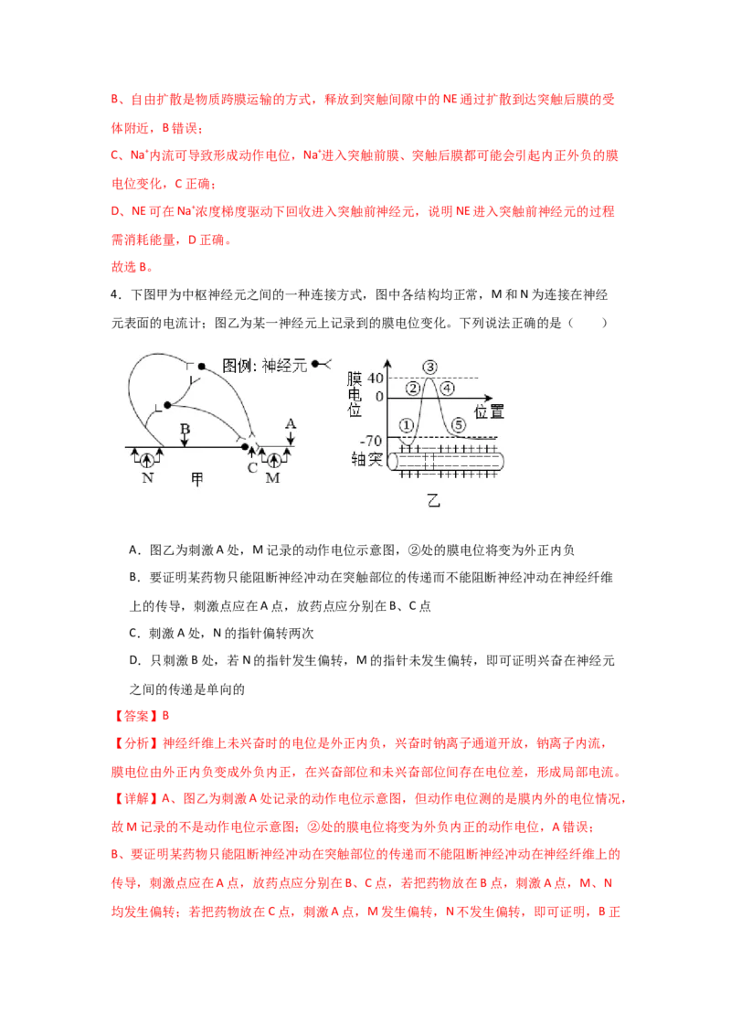 单元检测卷08稳态与调节（解析版）_2024年新高考资料_1.2024一轮复习_2024年高考生物一轮复习考点通关卷（新高考通用）