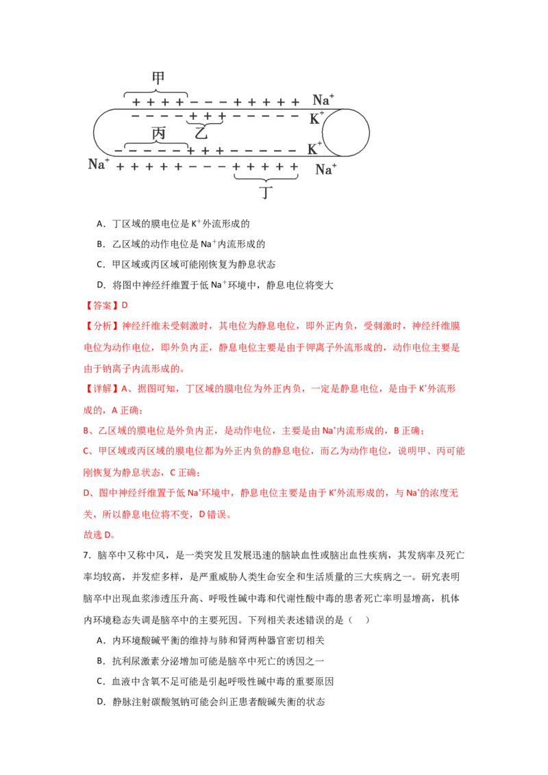 单元检测卷08稳态与调节（解析版）_2024年新高考资料_1.2024一轮复习_2024年高考生物一轮复习考点通关卷（新高考通用）