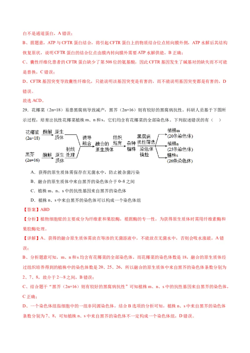 专题23生物的变异（解析版)_2024年新高考资料_3.2024专项复习_备战2024年高考生物一轮复习重难点专项突破_专题23生物的变异-备战2024年高考生物一轮复习重难点专项突破