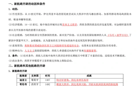 03++走向整体的世界+-背记手册高中历史全册最新核心知识必背清单（中外历史纲要上、下册）_2024年新高考资料_1.2024一轮复习