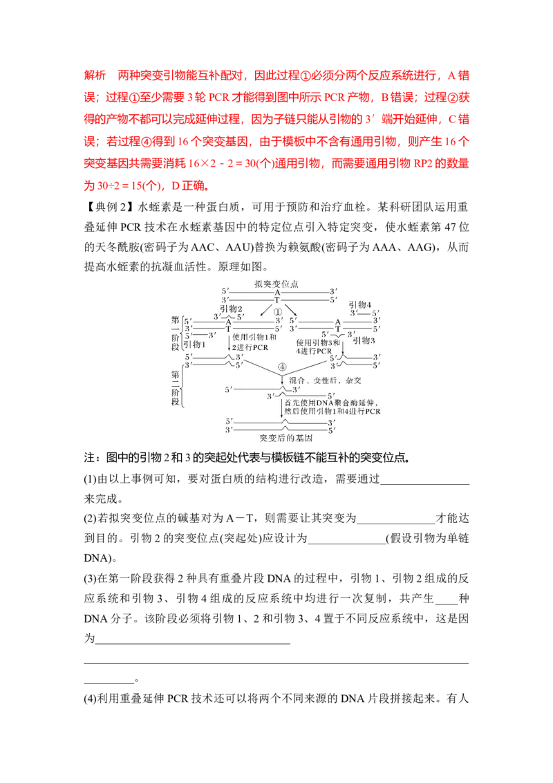 专题八PCR重难集训（解析版）_2024年新高考资料_5.2024三轮冲刺_2024年高考生物考前最后冲刺