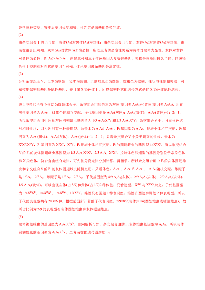 专题06基因的分离定律和自由组合定律-2022年高考真题和模拟题生物分专题训练（教师版含解析）_2024年新高考资料_1.2024一轮复习_赠2022年高考生物真题与模拟题分类