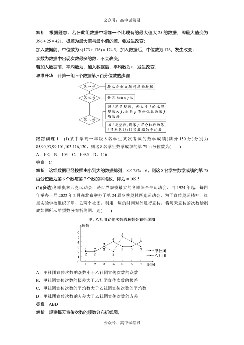 2024年高考数学一轮复习（新高考版）第9章　&sect;9.2　用样本估计总体_02高考数学_新高考复习资料_2024年新高考资料_一轮复习资料_完2024数学步步高大一轮复习（课件+讲义）