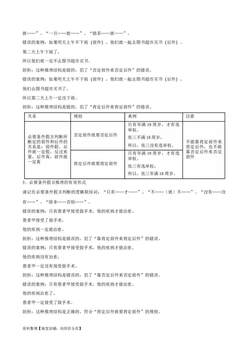 选择性必修3《逻辑与思维》-知识汇总2024年高考政治高效复习必备提纲（统编版）_新高考复习资料_2024年新高考资料_专项复习资料