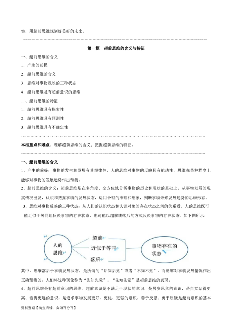 选择性必修3《逻辑与思维》-知识汇总2024年高考政治高效复习必备提纲（统编版）_新高考复习资料_2024年新高考资料_专项复习资料