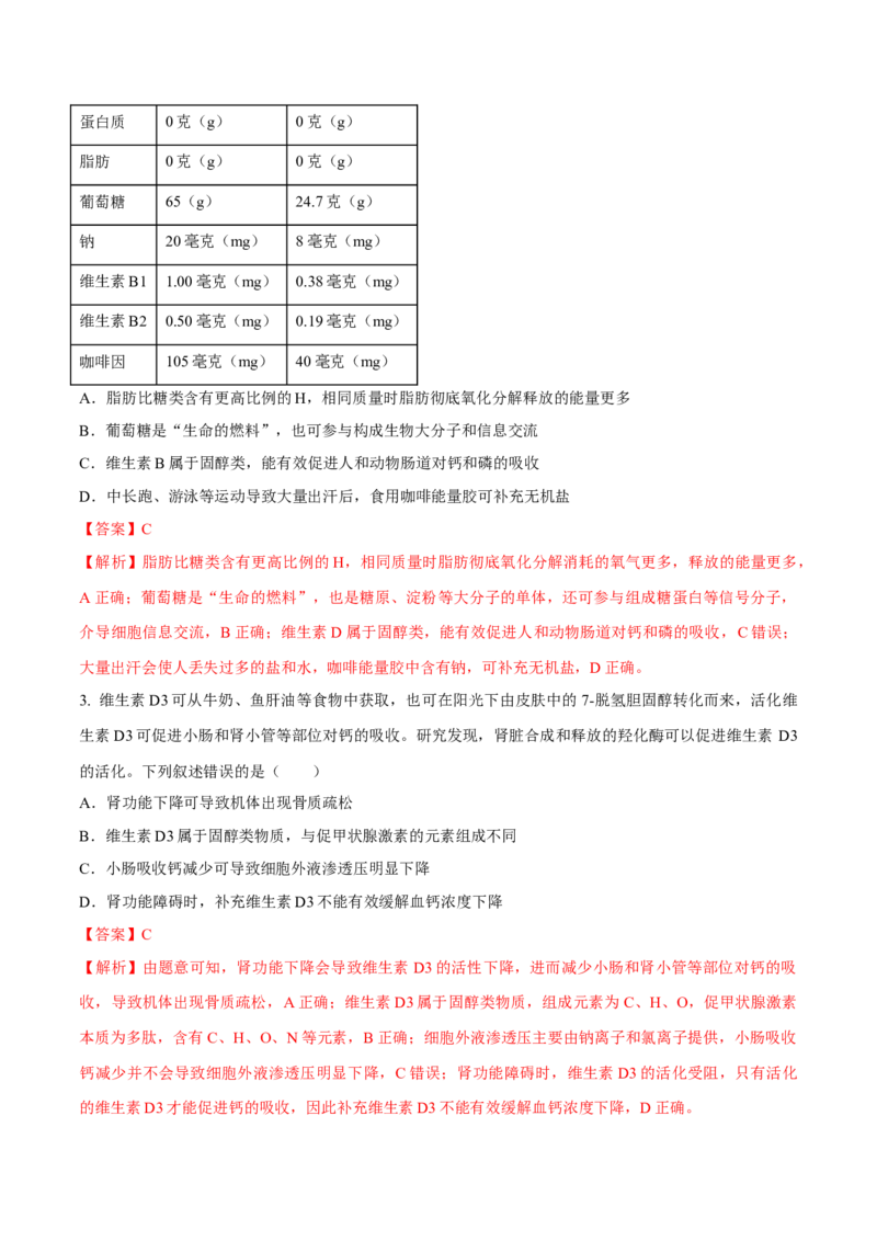 专题03实验补充完善类（解析版）_2024年新高考资料_2.2024二轮复习_备战2024年高考生物实验专项突破3143686_专题03实验补充完善类-备战2024年高考生物实验专项突破