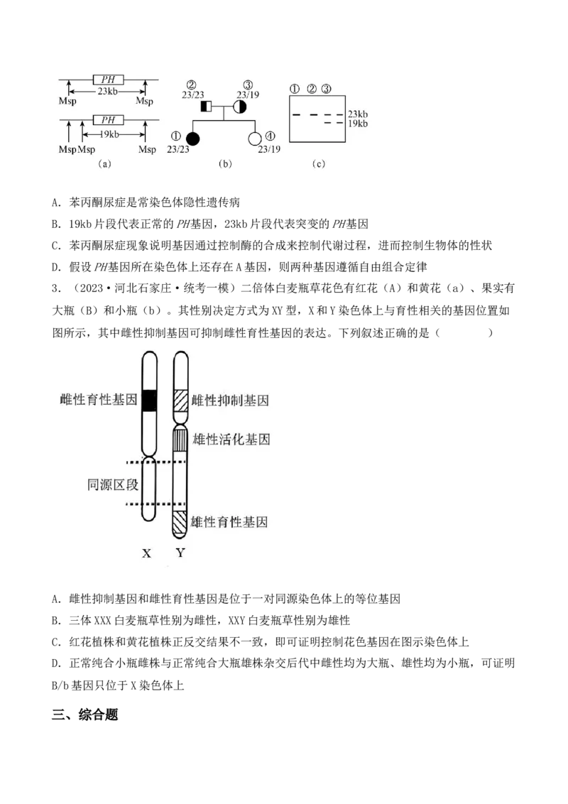 专题06基因的分离定律和自由组合定律（原卷版）_2024年新高考资料_3.2024专项复习_备战2024年高考生物一轮复习重难点突破讲解与训练（新教材）