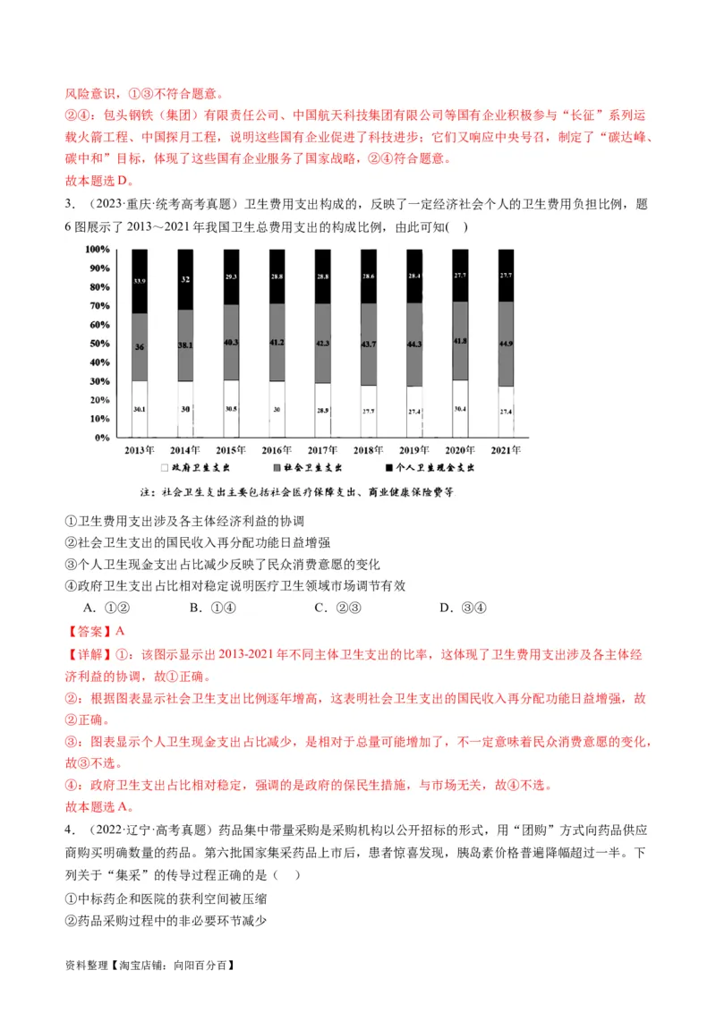 专题03我国的基本经济制度（讲义）（解析版）_新高考复习资料_2024年新高考资料_二轮复习资料_2024年高考政治二轮复习讲练测（新教材新高考）_配套讲义（原卷版+解析版）