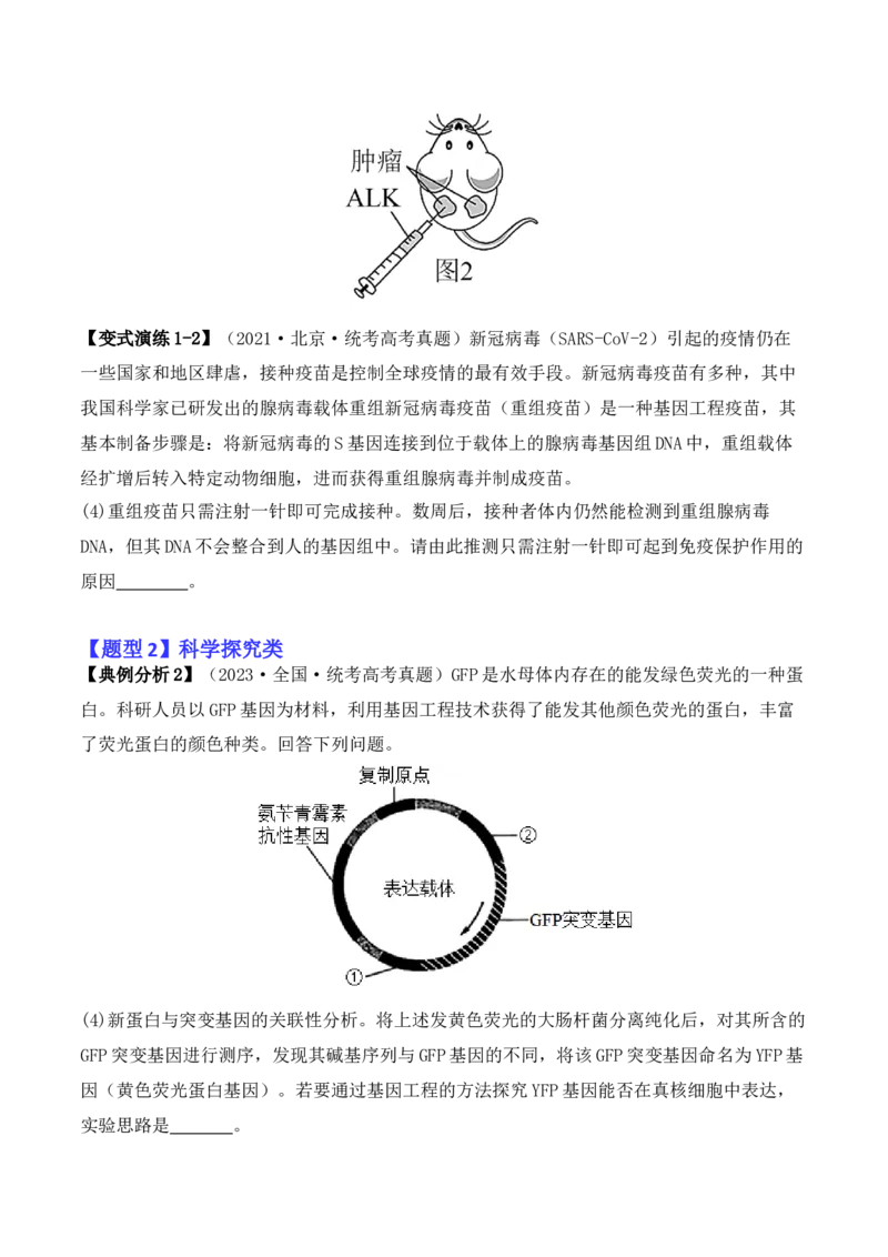 专题10生物技术与工程（原卷版）_2024年新高考资料_2.2024二轮复习_2024年高考生物二轮热点题型归纳与变式演练（新高考通用）