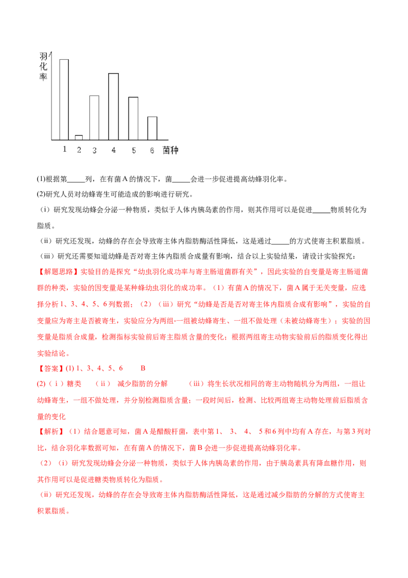 专题01实验分析类（原卷版）_2024年新高考资料_3.2024专项复习_备战2024年高考生物实验专项突破_专题01实验分析类-备战2024年高考生物实验专项突破