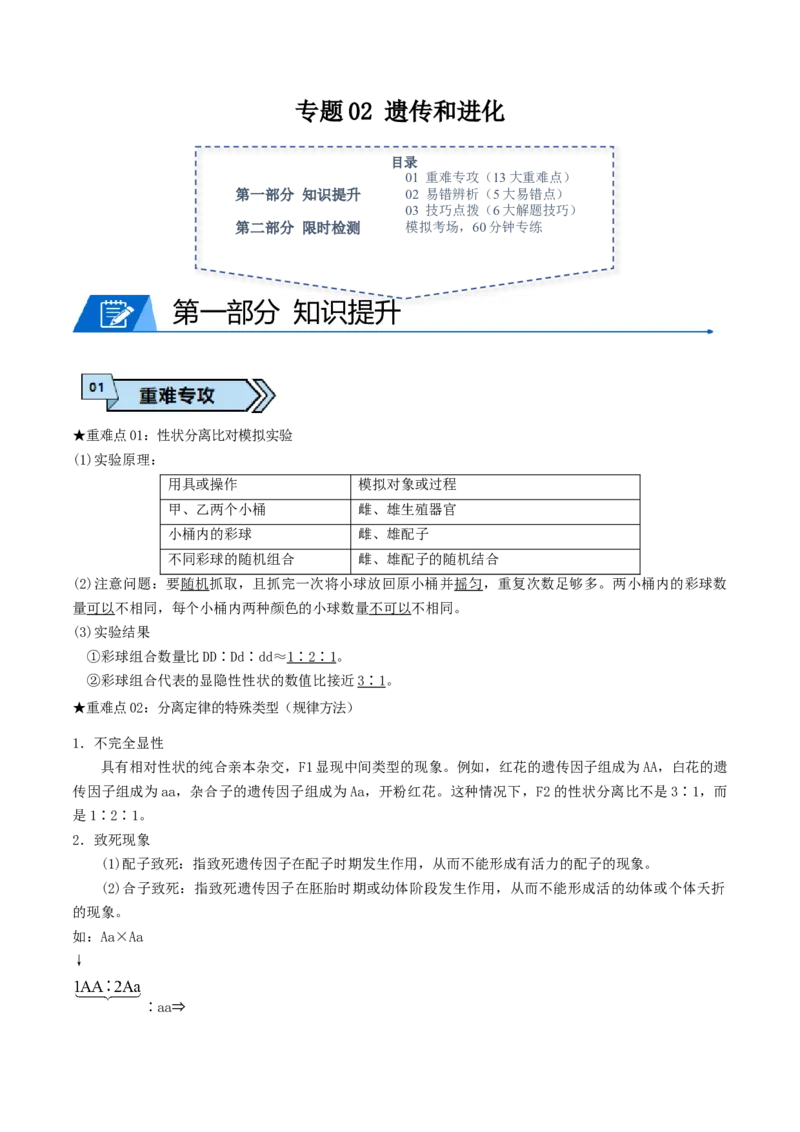 专题02遗传和进化（解析版）_2024年新高考资料_3.2024专项复习_2024年高考生物热点&middot;重点&middot;难点专练（上海专用）