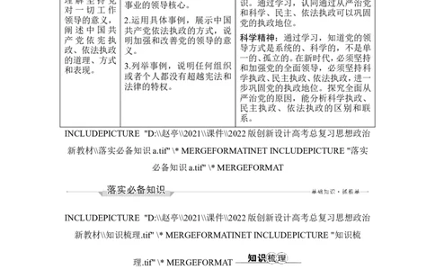 第三课　坚持和加强党的全面领导_新高考复习资料_2022年新高考资料_2022版高三政治总复习专用（新高考-新教材版）_配套课件及电子版文档必修3政治与法治_必修3政治与法治word