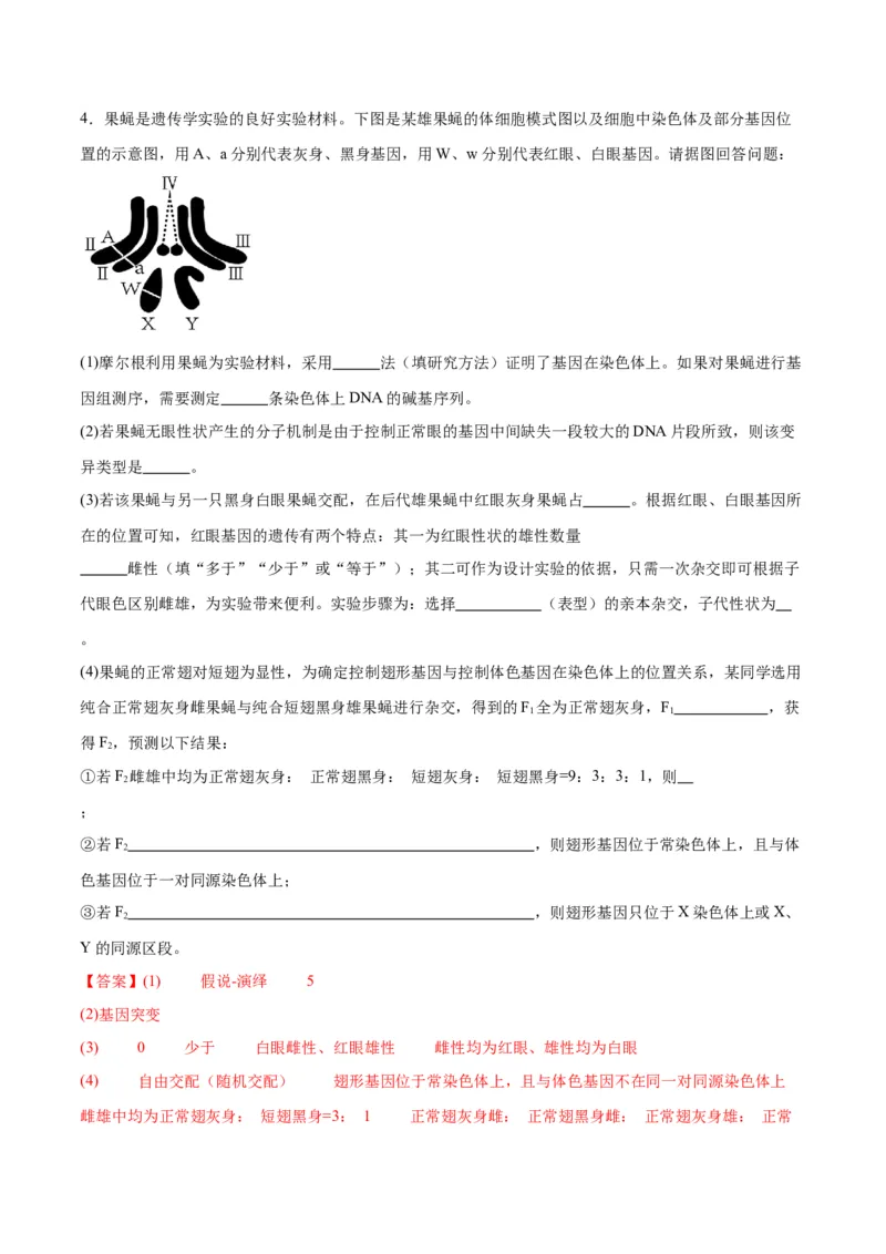 专题19遗传综合实验分析（解析版)_2024年新高考资料_3.2024专项复习_备战2024年高考生物一轮复习重难点专项突破_专题19遗传综合实验分析