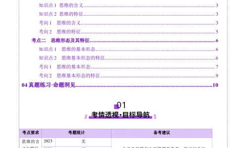 第01课走进思维世界（讲义）（解析版）_新高考复习资料_2025年新高考资料_2025年高考政治一轮复习讲练测（新教材新高考）