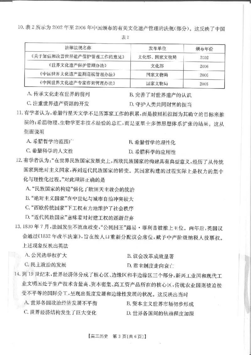 历史_历史高考模拟题_新高考_2023年_2023福建高三金太阳联考9.2-3（15C）历史