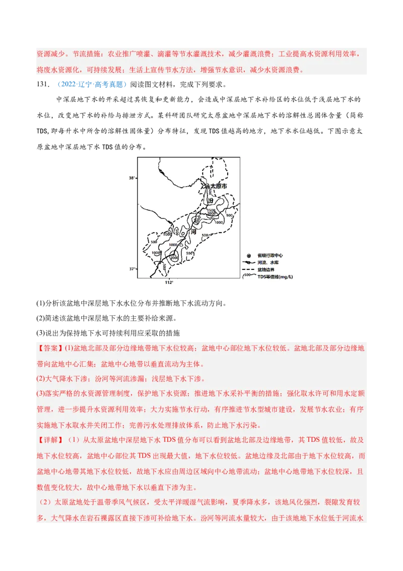 专题04地球上的水解析版_2025年新高考资料_二轮复习_01高考语文等多个文件_2025年高三地理高考二轮复习专项提升_真题演练