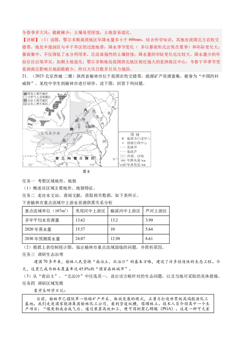 专题13不同类型区域的发展（解析版）_2025年新高考资料_二轮复习_01高考语文等多个文件_2025年高三地理高考二轮复习专项提升_重点&middot;难点&middot;热点专练（分地区）_北京专用