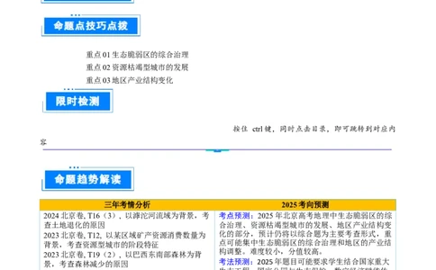 专题13不同类型区域的发展（解析版）_2025年新高考资料_二轮复习_01高考语文等多个文件_2025年高三地理高考二轮复习专项提升_重点&middot;难点&middot;热点专练（分地区）_北京专用