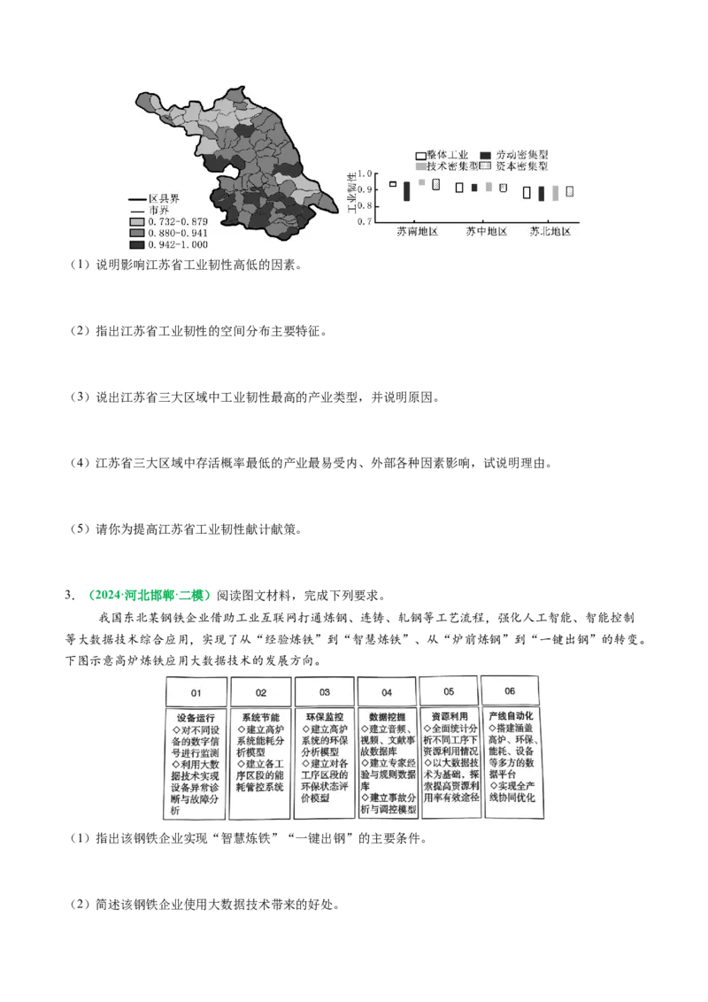 专题24工业区位因素及可持续发展措施的描述方法与技巧（原卷版）_2025年新高考资料_二轮复习_01高考语文等多个文件_2025年高考地理二轮热点题型归纳与变式演练（新高考通用）