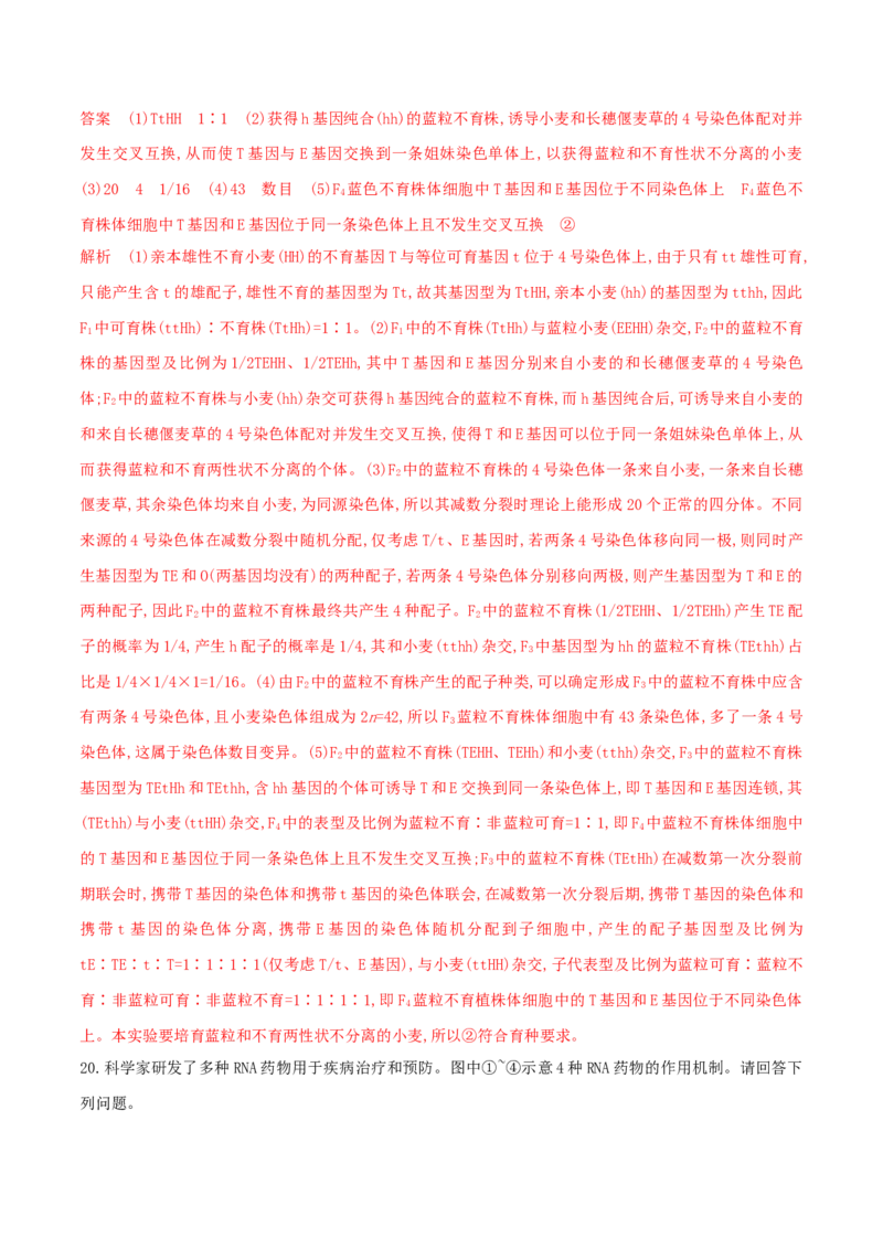 押第24题遗传与进化模块（解析版）_2024年新高考资料_5.2024三轮冲刺_备战2024年高考生物临考题号押题（辽宁、黑龙江、吉林专用）322857720