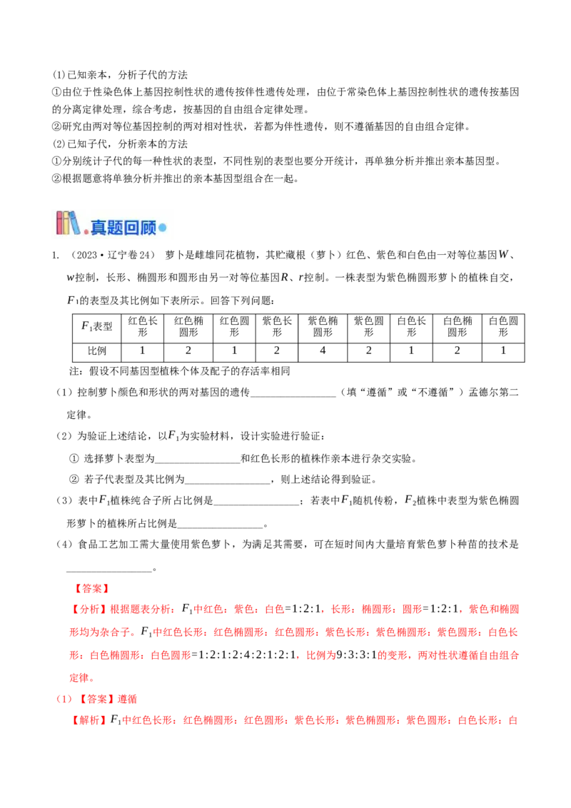 押第24题遗传与进化模块（解析版）_2024年新高考资料_5.2024三轮冲刺_备战2024年高考生物临考题号押题（辽宁、黑龙江、吉林专用）322857720