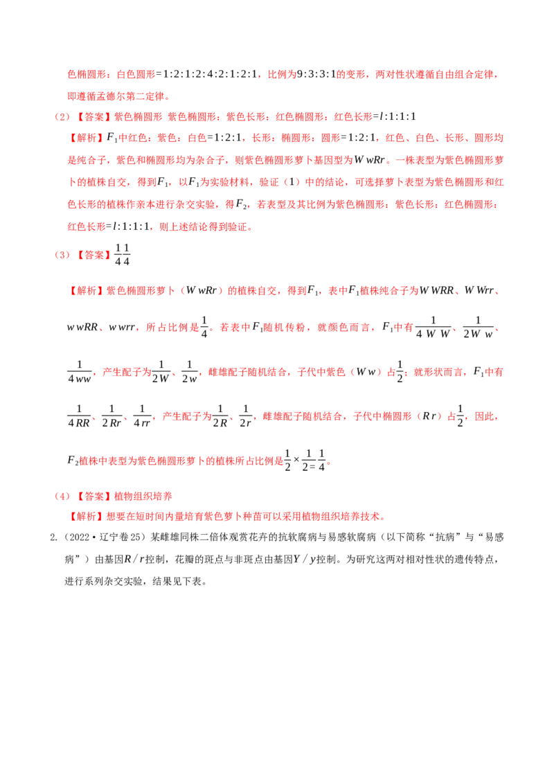 押第24题遗传与进化模块（解析版）_2024年新高考资料_5.2024三轮冲刺_备战2024年高考生物临考题号押题（辽宁、黑龙江、吉林专用）322857720