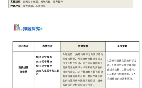 押第24题遗传与进化模块（解析版）_2024年新高考资料_5.2024三轮冲刺_备战2024年高考生物临考题号押题（辽宁、黑龙江、吉林专用）322857720