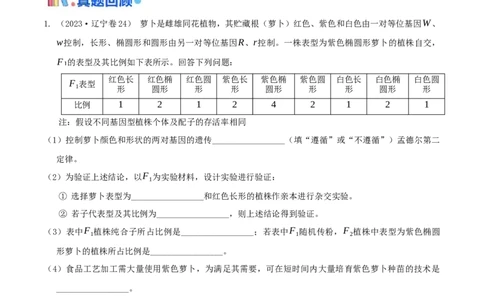 押第24题遗传与进化模块（解析版）_2024年新高考资料_5.2024三轮冲刺_备战2024年高考生物临考题号押题（辽宁、黑龙江、吉林专用）322857720