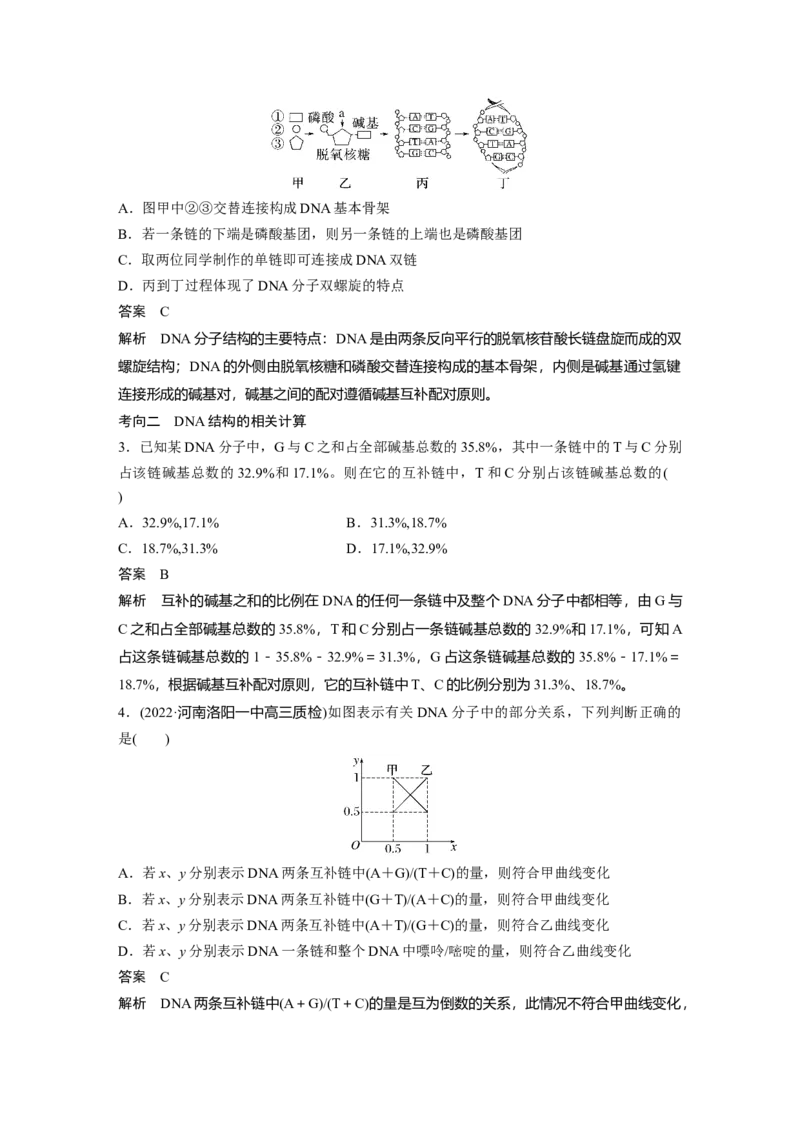 2023年高考生物一轮复习（全国版）第6单元第2课时　DNA分子的结构及基因的本质_通用版（老高考）复习资料_2023年复习资料_一轮复习_2023年高考生物一轮复习讲义+课件（全国版）