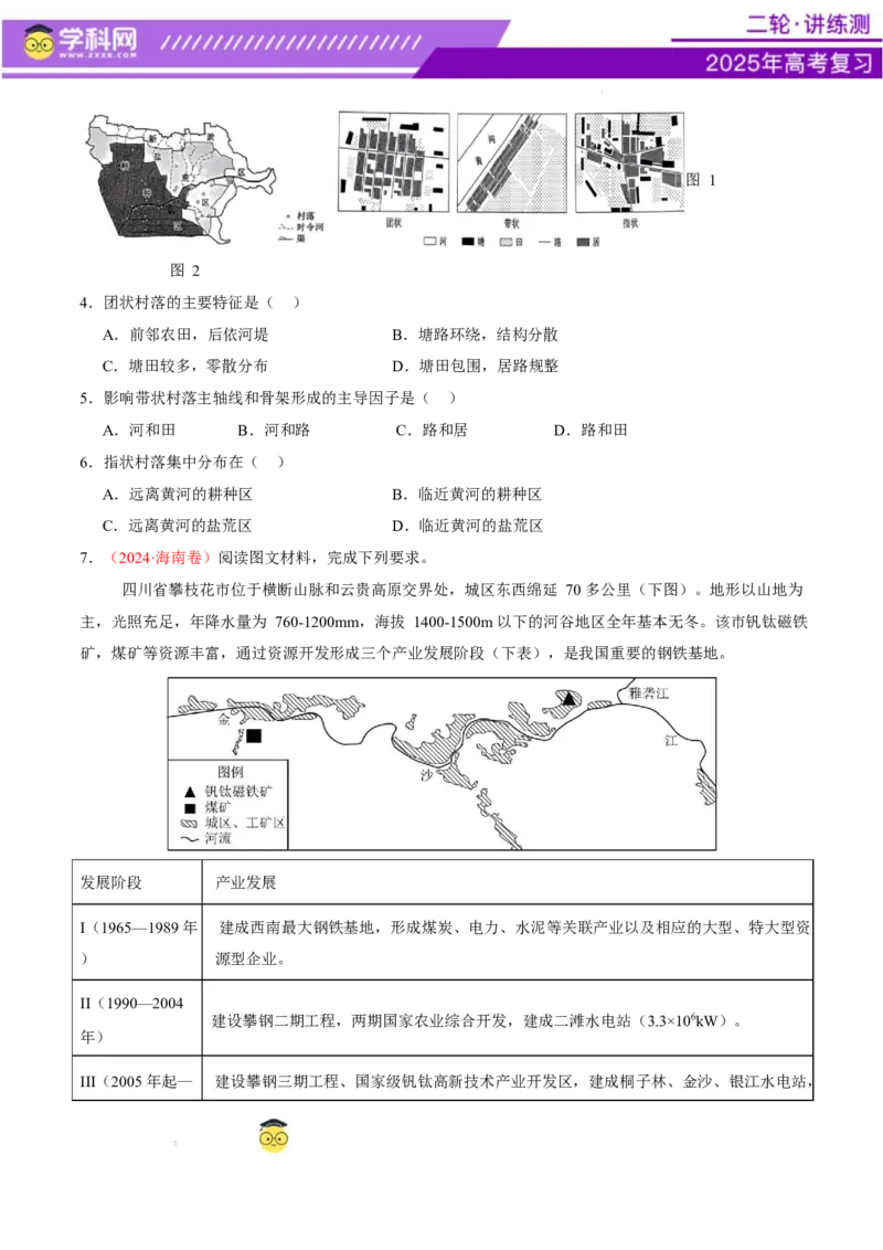 专题08人口与城市（讲义）（原卷版）_2025年新高考资料_二轮复习_上好课2025年高考地理二轮复习讲练测（新高考通用）3381954