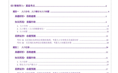 专题08人口与城市（讲义）（原卷版）_2025年新高考资料_二轮复习_上好课2025年高考地理二轮复习讲练测（新高考通用）3381954