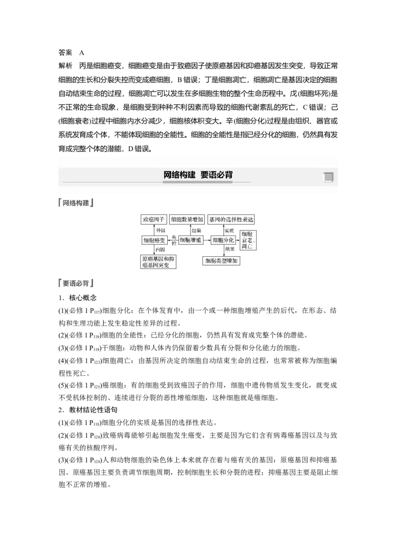 2022年高考生物一轮复习第4单元第13讲　细胞的分化、衰老、凋亡与癌变_新高考复习资料_2022年新高考复习资料_2022年一轮复习最新版_1.2022年高考生物一轮复习全国通用版