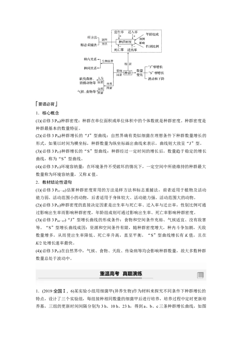 2022年高考生物一轮复习第9单元第28讲　种群的特征和数量变化_新高考复习资料_2022年新高考复习资料_2022年一轮复习最新版_1.2022年高考生物一轮复习全国通用版