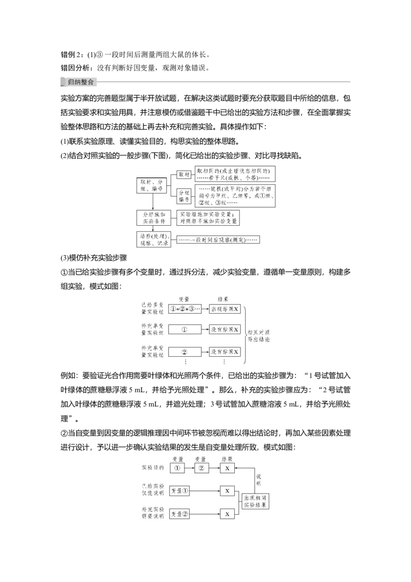 2022年高考生物一轮复习第8单元实验技能三实验方案的补充和完善_新高考复习资料_2022年新高考复习资料_2022年一轮复习最新版_1.2022年高考生物一轮复习全国通用版