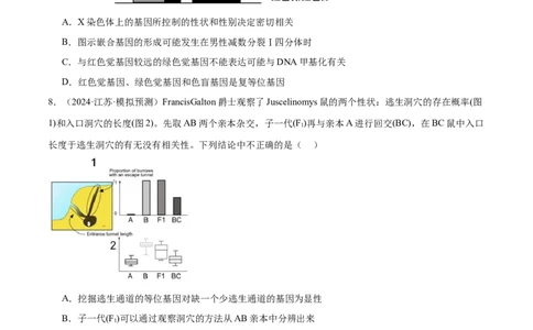 押江苏卷选择题遗传的基本规律和人类遗传病（原卷版）_2024年新高考资料_5.2024三轮冲刺_备战2024年高考生物临考题号押题（江苏专用）322855714