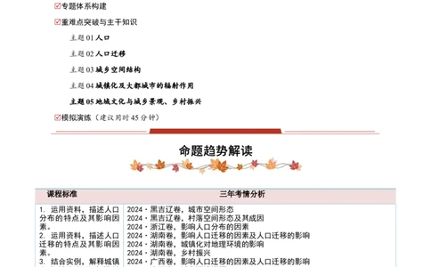 专题07人口与城乡发展（解析版）_2025年新高考资料_二轮复习_2025年高三地理高考二轮复习专项提升（新高考通用）3405802_重点&middot;难点&middot;热点专练（分地区）_黑吉辽专用