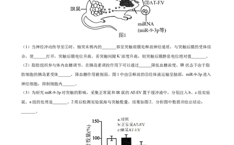 押江苏卷第20题生命活动的调节（原卷版）_2024年新高考资料_5.2024三轮冲刺_备战2024年高考生物临考题号押题（江苏专用）322855714