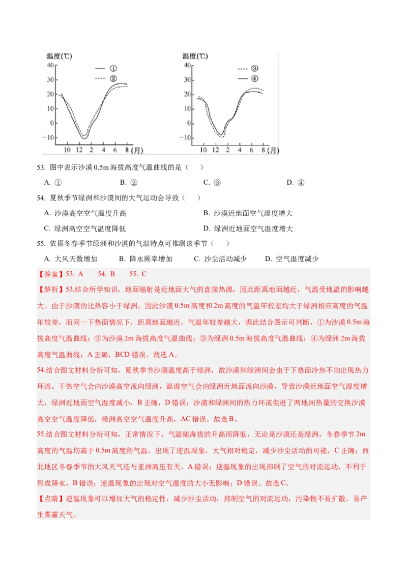 专题01选择题攻略（练习）（解析版）_2025年新高考资料_二轮复习_01高考语文等多个文件_上好课2025年高考地理二轮复习讲练测（新高考通用）_第二部分题型突破