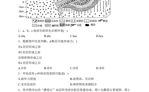 2025届高考地理一轮复习专题训练：地形变化的原因（解析版）_2025年新高考资料_专项练习_2025届高考地理一轮复习专题训练