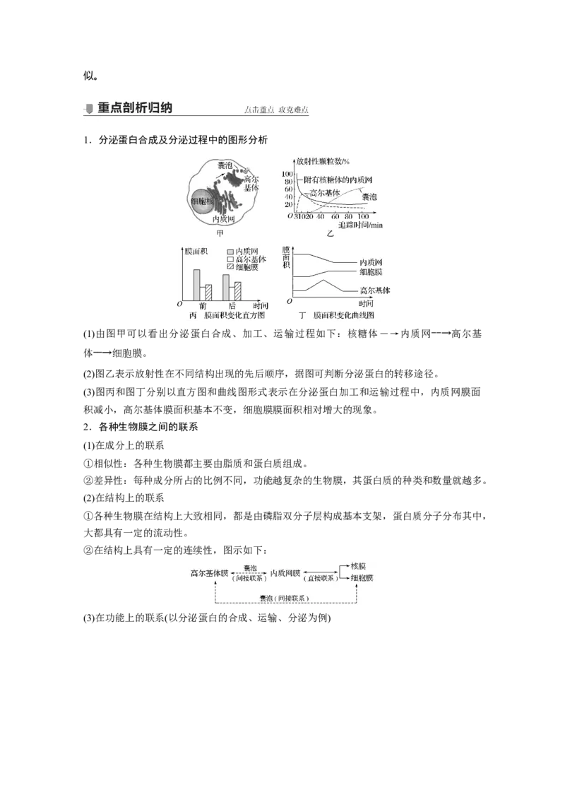 2022年高考生物一轮复习第2单元第5讲　细胞器和生物膜系统_新高考复习资料_2022年新高考复习资料_2022年一轮复习最新版_1.2022年高考生物一轮复习全国通用版