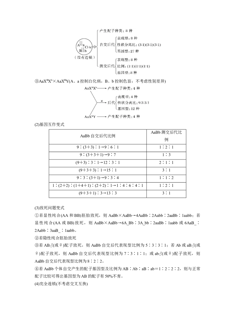 2023年高考生物二轮复习（全国版）第1篇专题突破专题4考点1　辨清遗传规律&ldquo;实质&rdquo;与相关&ldquo;比例&rdquo;_通用版（老高考）复习资料_2023年复习资料_二轮复习