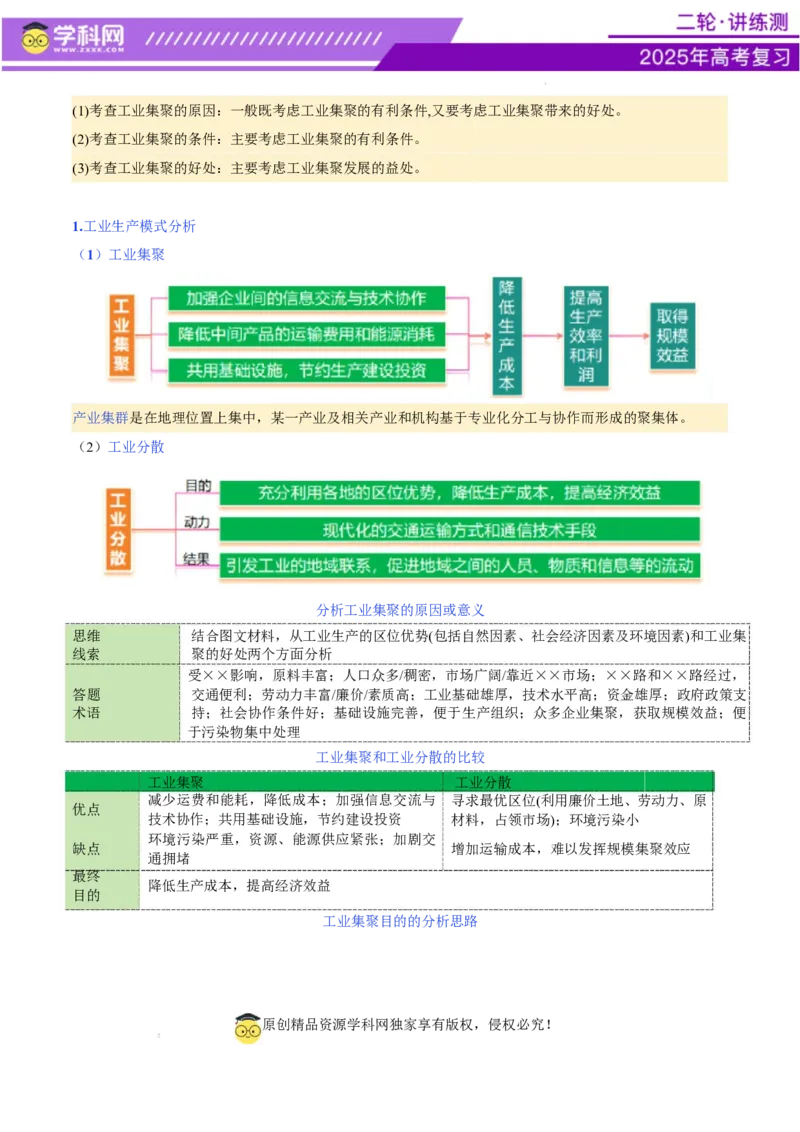 专题09产业区位与产业发展（讲义）（解析版）_2025年新高考资料_二轮复习_上好课2025年高考地理二轮复习讲练测（新高考通用）3381954