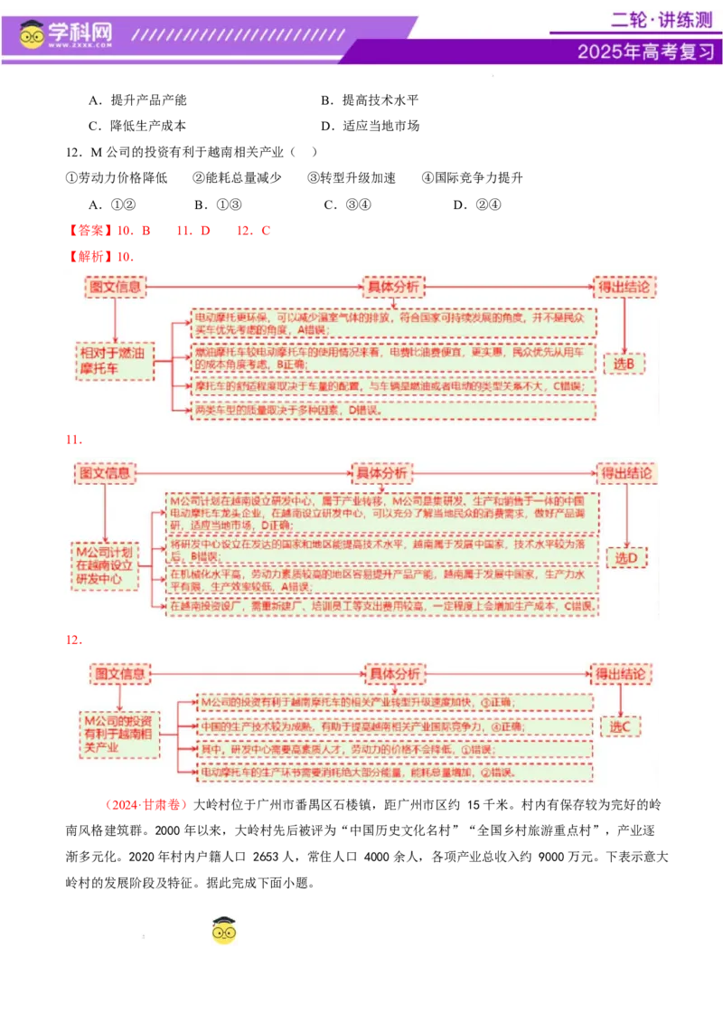 专题09产业区位与产业发展（讲义）（解析版）_2025年新高考资料_二轮复习_上好课2025年高考地理二轮复习讲练测（新高考通用）3381954