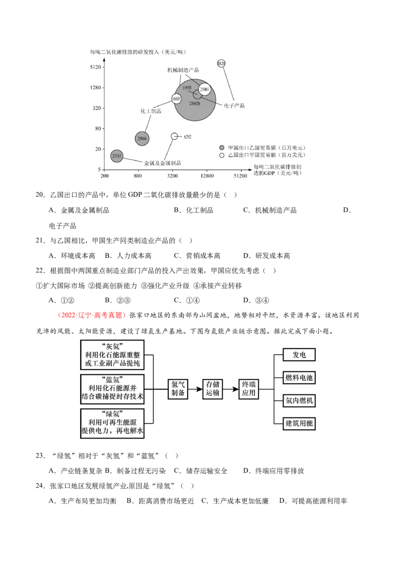 专题11资源、环境与国家安全（练习）（原卷版）_2025年新高考资料_二轮复习_01高考语文等多个文件_上好课2025年高考地理二轮复习讲练测（新高考通用）_第一部分专题突破