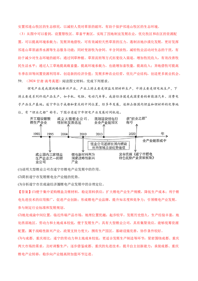 专题09产业区位与产业发展（练习）（解析版）_2025年新高考资料_二轮复习_01高考语文等多个文件_上好课2025年高考地理二轮复习讲练测（新高考通用）_第一部分专题突破