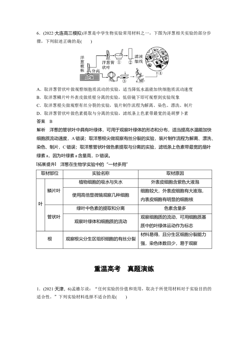 2023年高考生物一轮复习（新人教新高考）第4单元第2课时　有丝分裂过程中相关变化及观察实验_新高考复习资料_2023年新高考复习资料_一轮复习_2023年新高考大一轮复习讲义