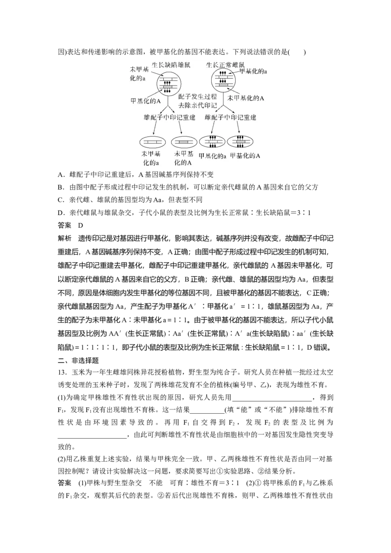 2023年高考生物一轮复习（新人教新高考）第5单元第1课时　分离定律的发现_新高考复习资料_2023年新高考复习资料_一轮复习_2023年新高考大一轮复习讲义