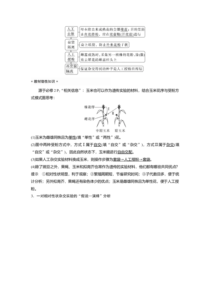 2023年高考生物一轮复习（新人教新高考）第5单元第1课时　分离定律的发现_新高考复习资料_2023年新高考复习资料_一轮复习_2023年新高考大一轮复习讲义